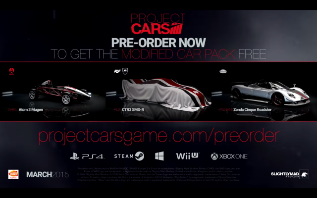 project cars preorder exclusive