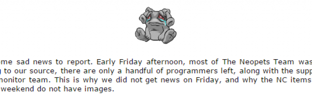 Large Layoffs at Neopets