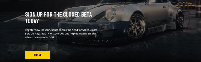 Need for Speed Beta Registration now Open