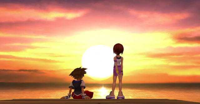 Sora and Kairi at sunset.PNG