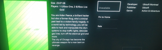 Watch_Dogs Closed Beta Appears then Disappears from Xbox One Store