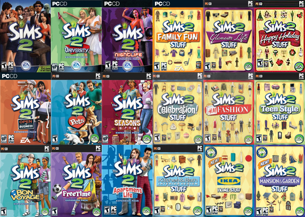 Sims 2 covers