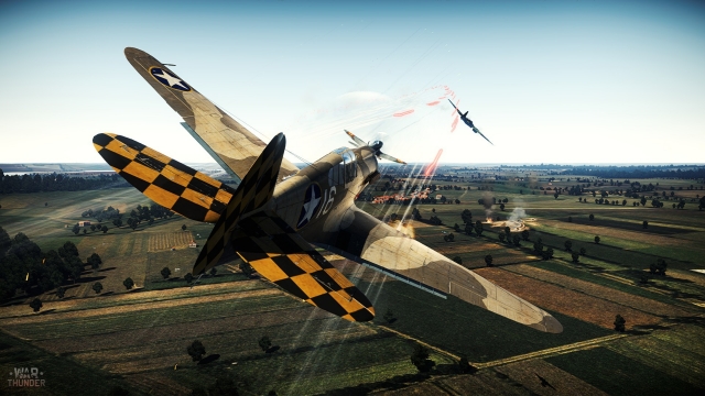 Games War Thunder american plane in battle 051531 