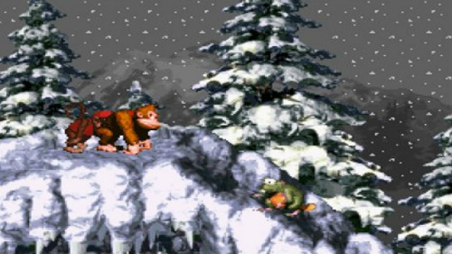 dkc snow barrel blast