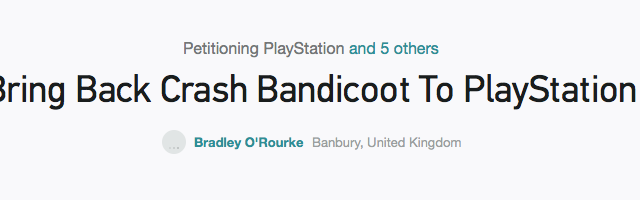 Bring Back Crash Bandicoot Petition Gains Momentum