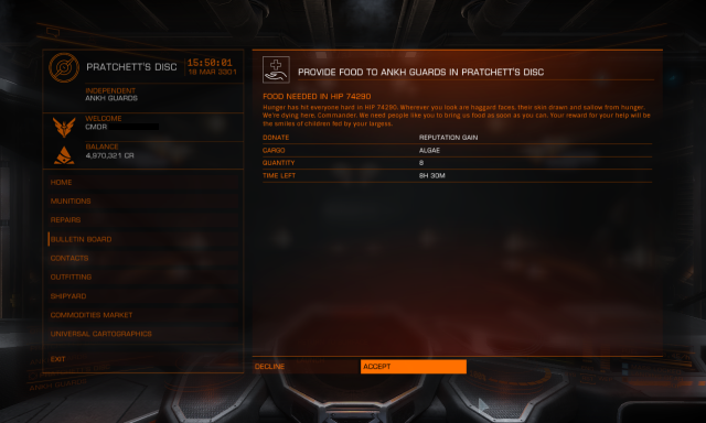 ladycygna elite dangerous terry pratchett disc ankh guards