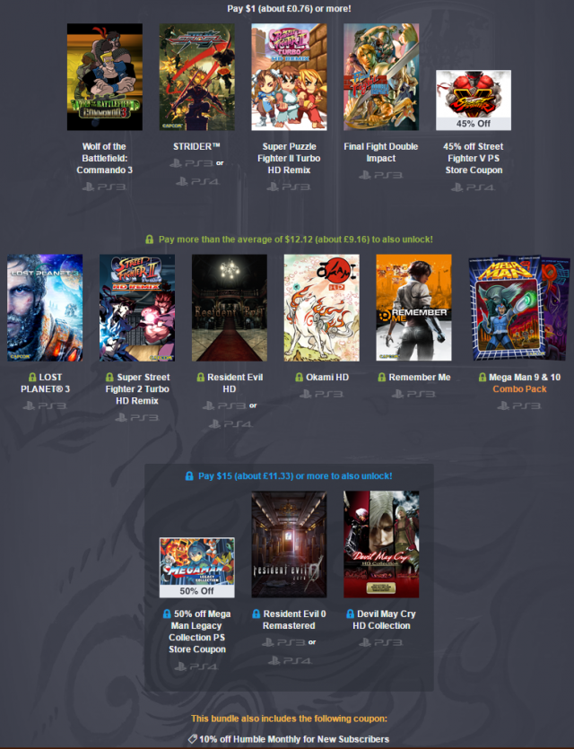 humble playstation capcom games