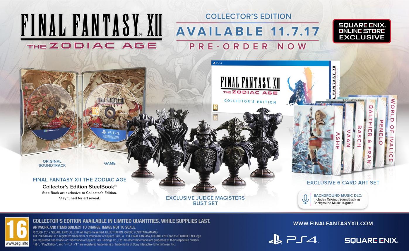 Collector S And Limited Editions Of Final Fantasy Xii The Zodiac Age Revealed Gamegrin