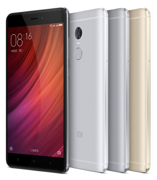 Xiaomi Redmi Note 4 gris or silver front back