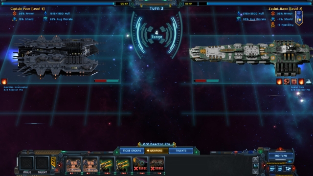 Ship battles use a simple to understand combat system.