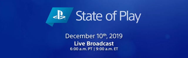 December 2019 State of Play Has Been Announced