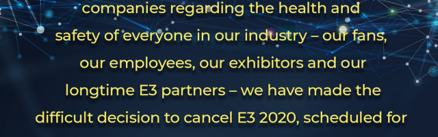 E3 2020 Has Been Officially Cancelled