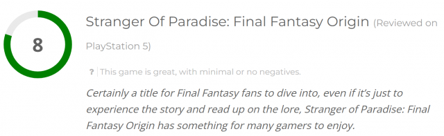 Final Fantasy Origin Score