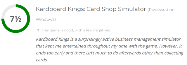 Kardboard Kings Score Image