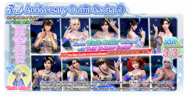3rd Anniversary Outfit Gacha doaxvv 2