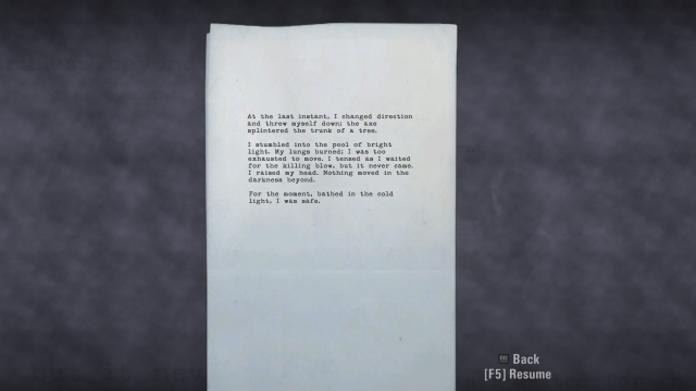 Alan Wake manuscript screenshot 2