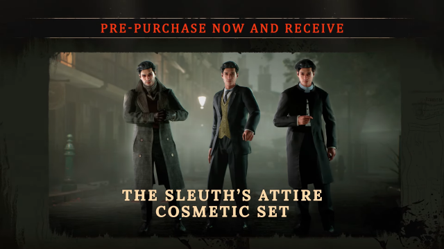 Sherlock Holmes The Aawkened Pre order Bonus The Sleuths Attire Cosmetic Set