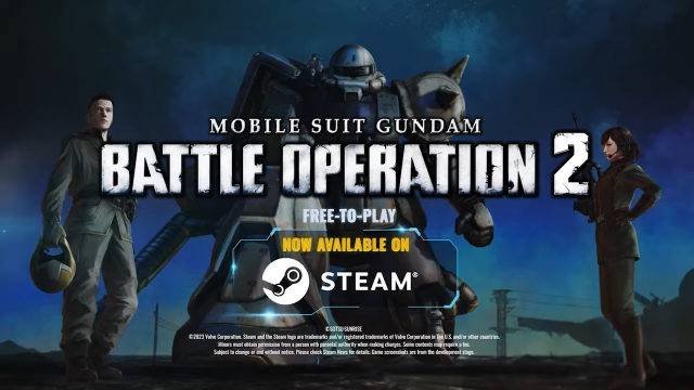 MOBILE SUIT GUNDAM BATTLE OPERATION 2 Steam Launch Trailer Free to play title