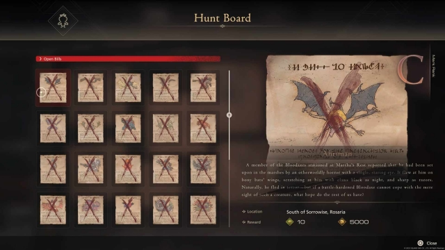 A closer look at the Hunt Board in XVI.