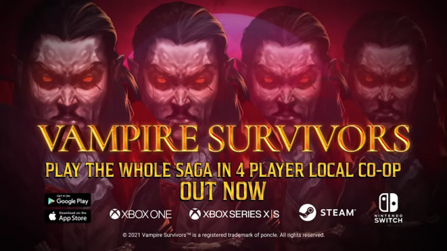 Vampire Survivors Local Co op Trailer Screen Shot Out Now