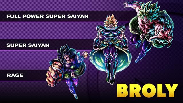 DBTB Characters Evolutions Broly