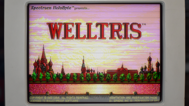 Welltris Menu