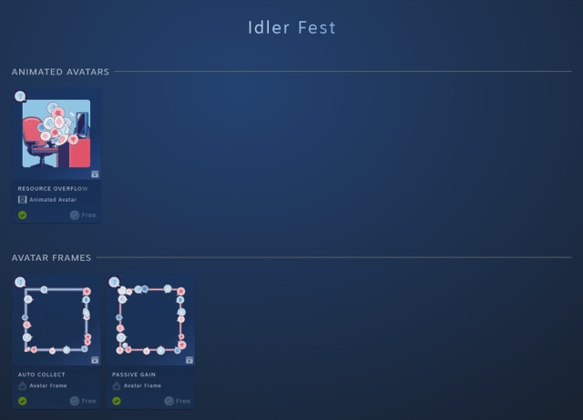 Steam Idler Fest Points Items