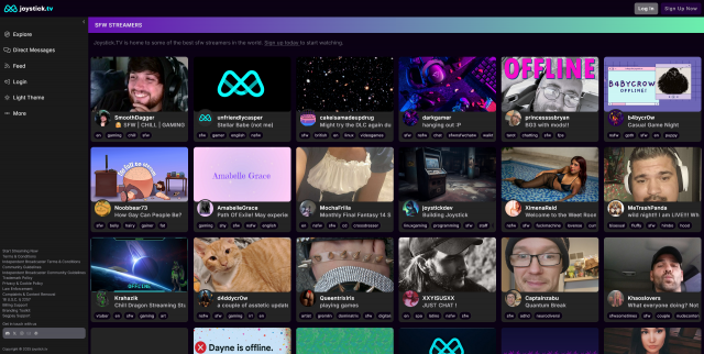 Watch sfw Streamers Now on joystick.tv 2025 06 17