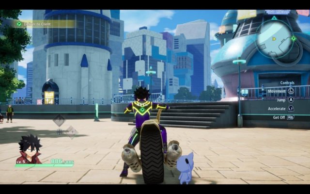 Shiki on a motorcycle