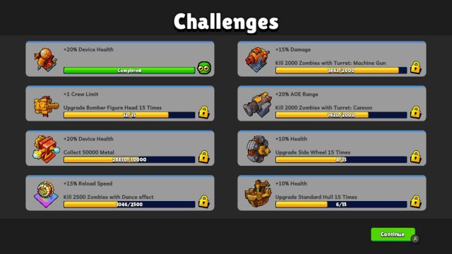 ZombieRollerz challenges