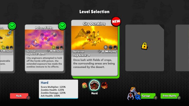 ZombieRollerz levelselection