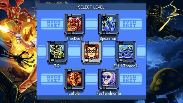 AVGN8 bit bossselectscreen