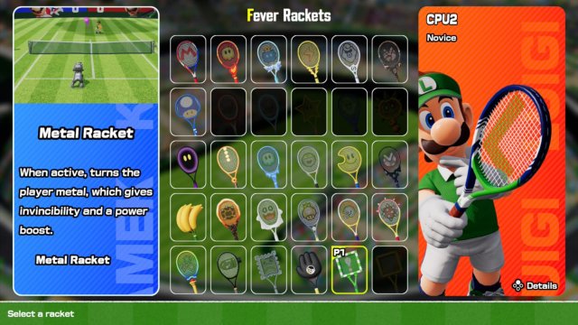 mariotennisfever metalracket