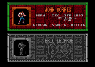 1241094 castlevania bloodlines genesis character selection