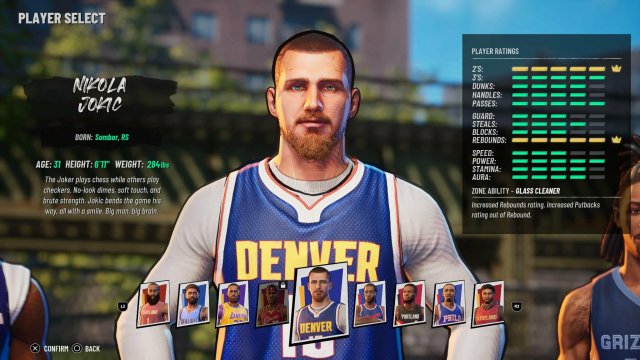 NBATHERUN characters