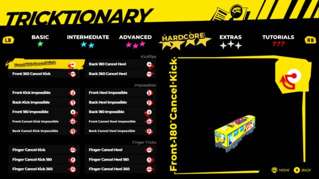 Denshattack tricktionary
