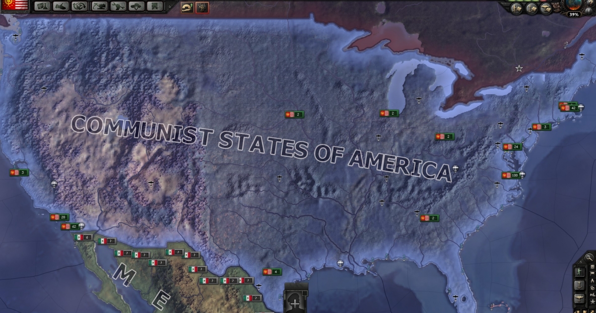 Conquering as Communist America in Hearts of Iron IV Part 2 GameGrin