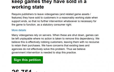 UK Government Petition To "Stop Killing Games" Ending Early