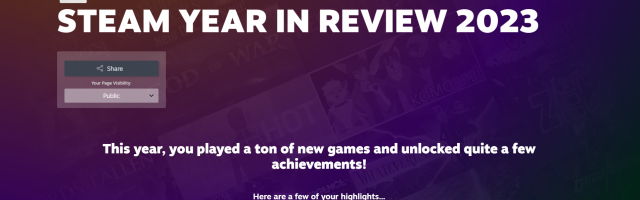 Steam Year in Review 2023 Is Here!