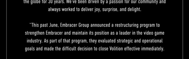I Can't Believe Volition Is Gone