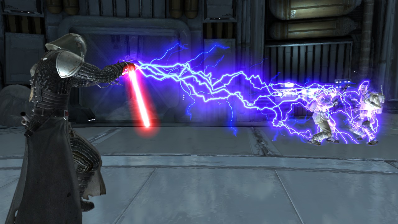 Starkiller using Force Lightning